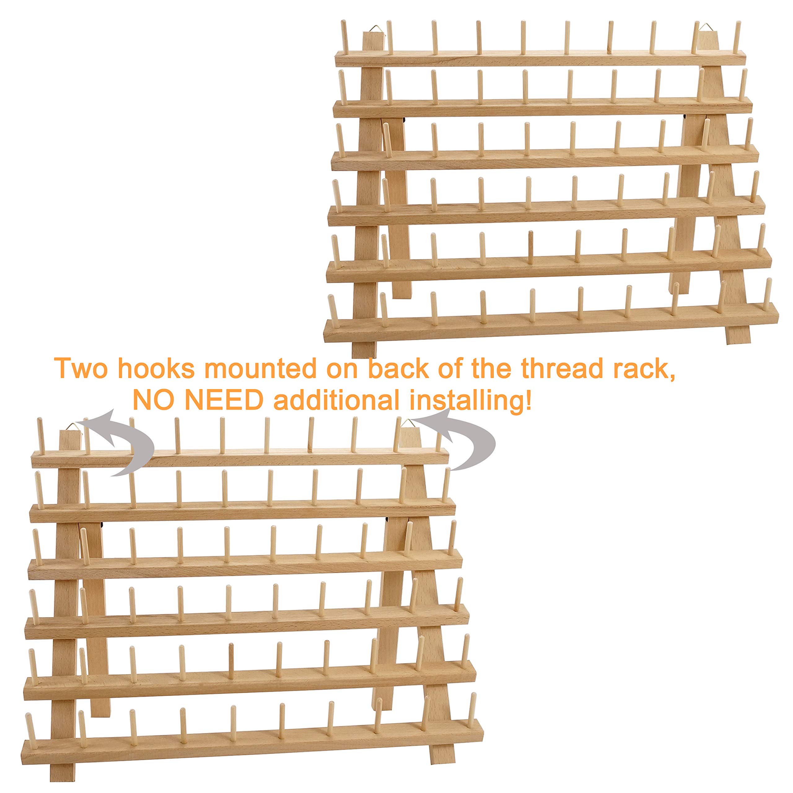 Amazon.com: New brothread 2X60 Spools Wooden Thread Rack/Thread